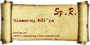 Szemerey Róza névjegykártya
