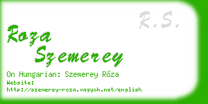 roza szemerey business card